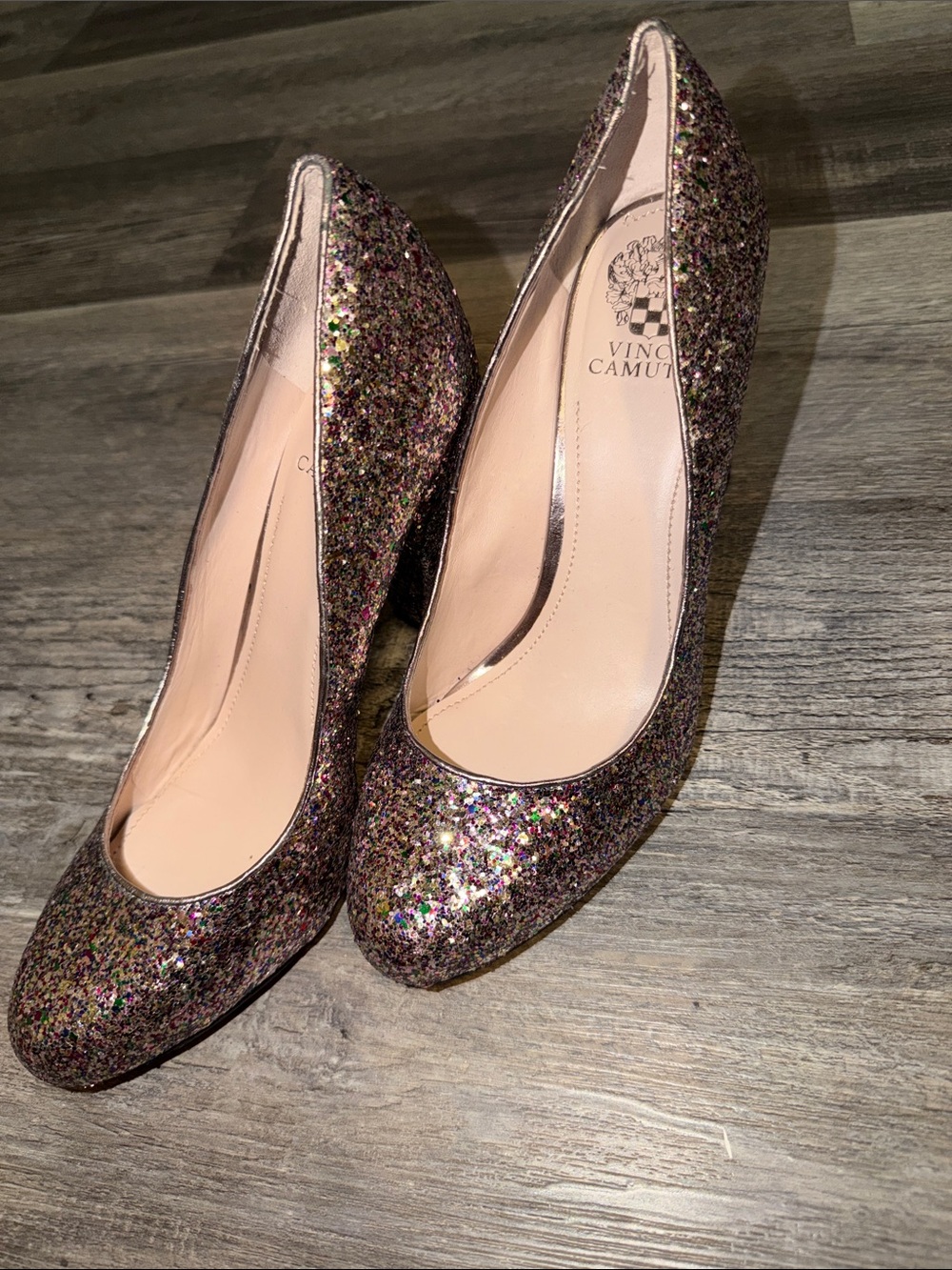 Vince Camuto Sparkling Multicolor Glitter Pumps size 10